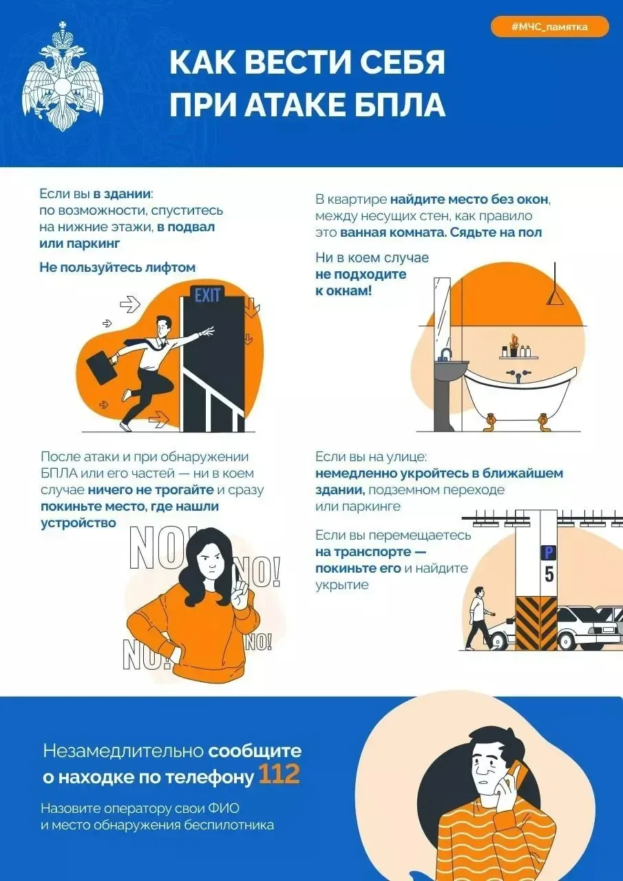 📢Как вести себя при атаке БПЛА. Памятка от МЧС.   💢 Действия при обнаружении беспилотника  - операти