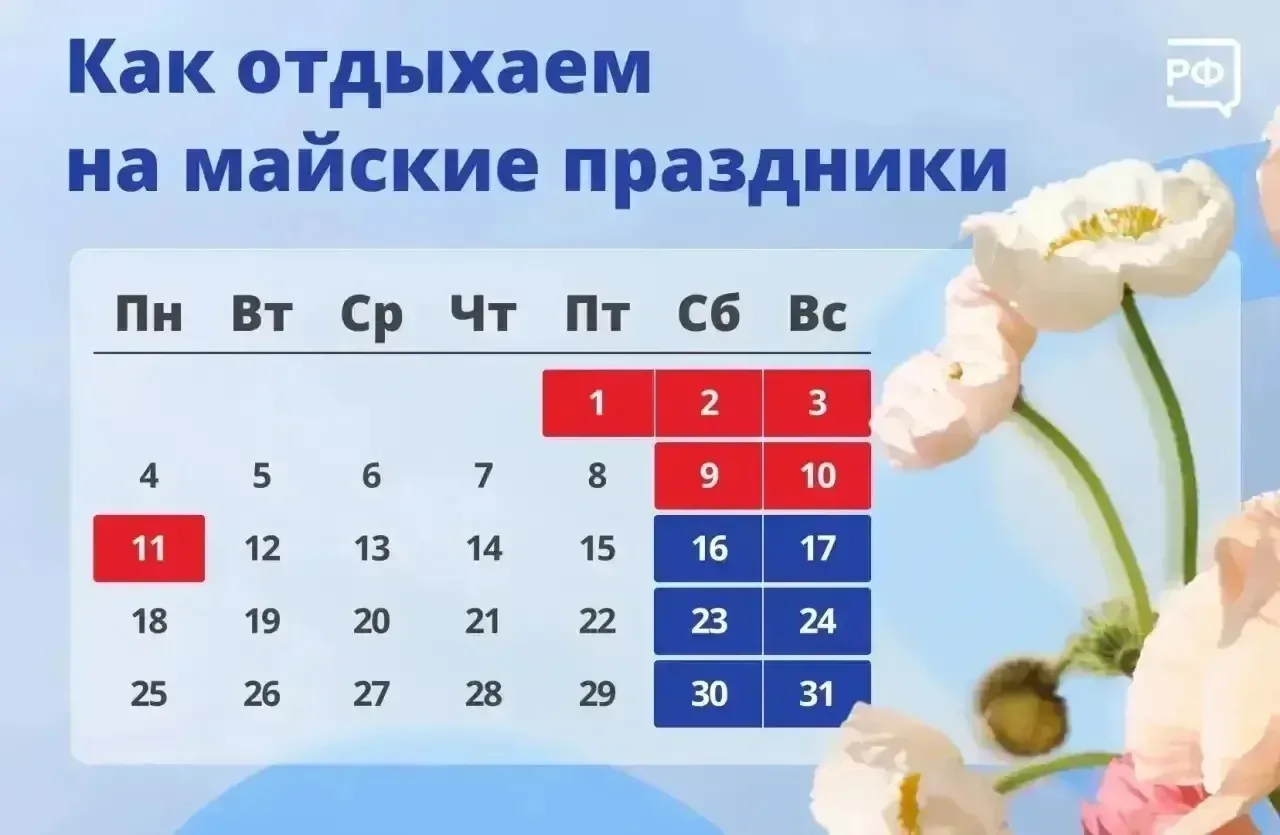 🗓 Как отдыхаем на майские праздники 🎊  ✨В пятницу наступают первые майские: отдыхаем с 1 по 3 мая. ✨
