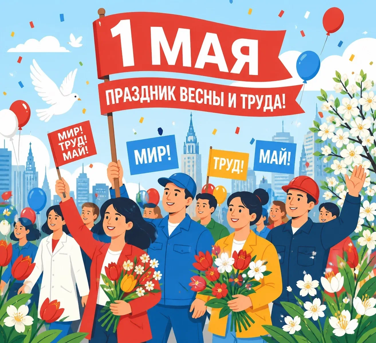 🕊️ С праздником Весны и Труда!  Этот день — про тепло, и то самое вдохновение, когда после долгой зи