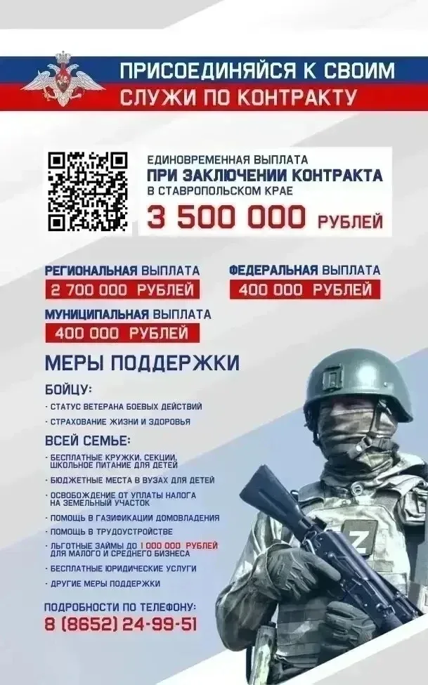 Министерство обороны Российской Федерации продолжает вести отбор на военную службу по контракту.  По
