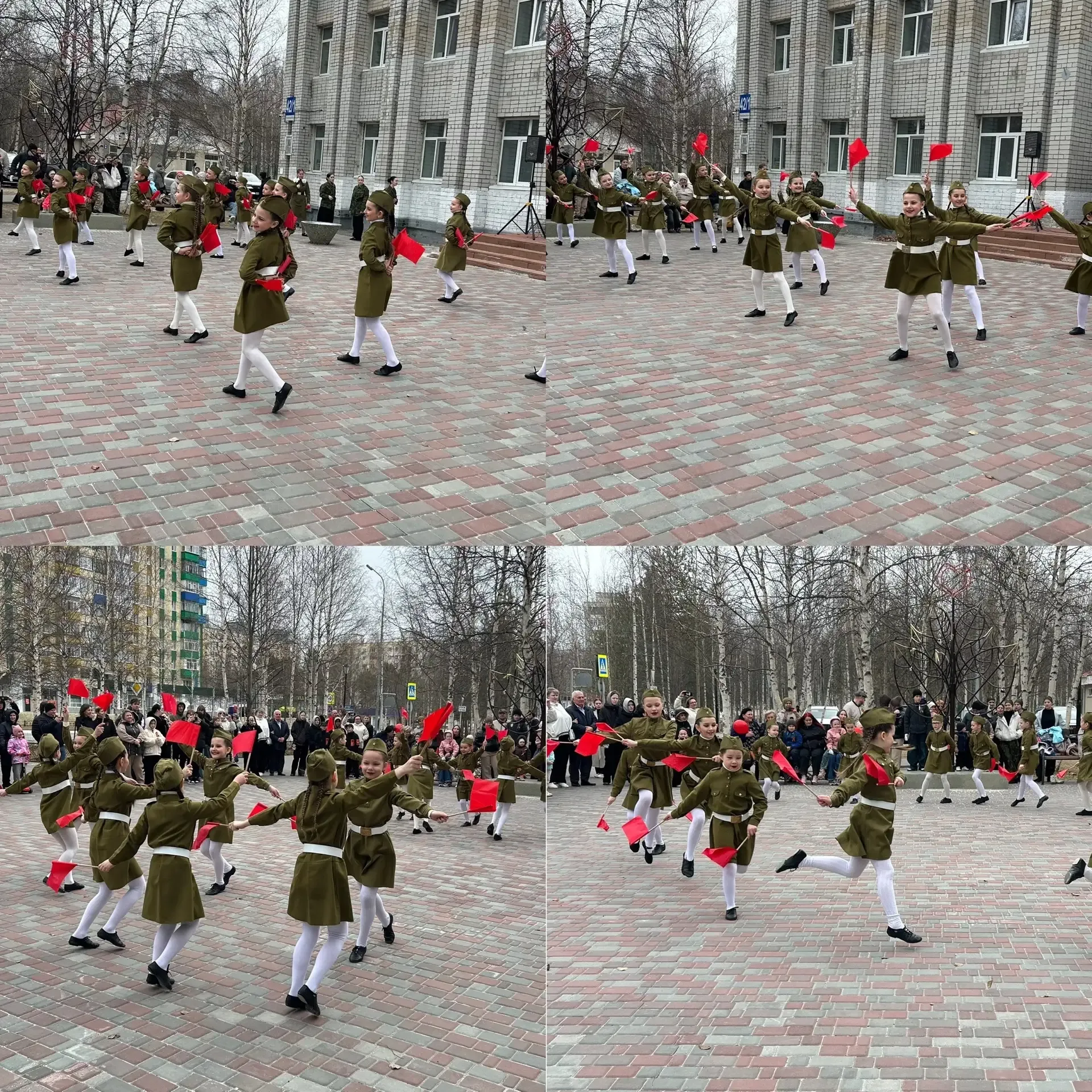 Память, ожившая в сердцах🕊️  В День Победы ученики и педагоги МБОУ СОШ N6 совместно с МБОУ СОШ N8 пр