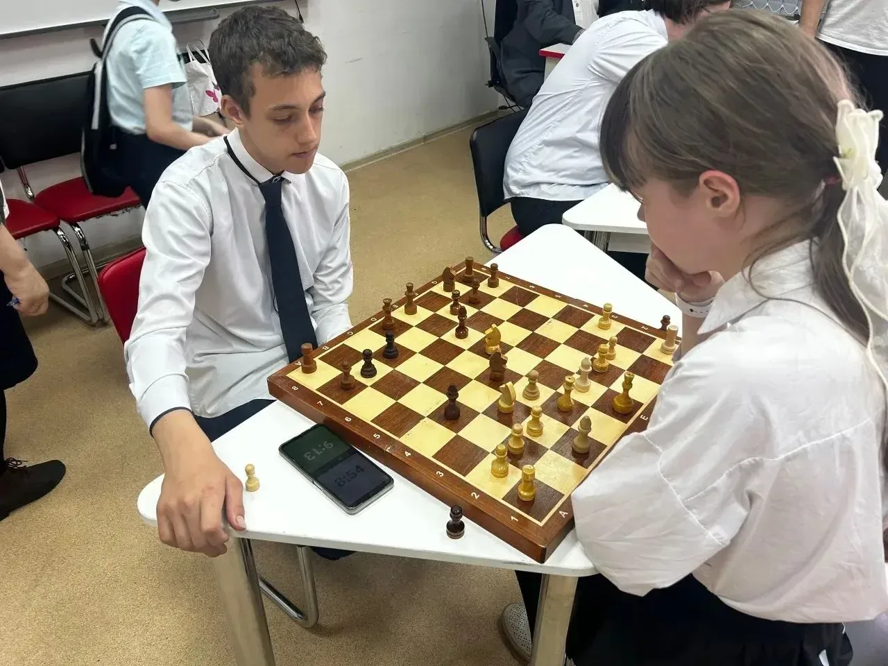 Шахматный турнир♟️  ✨18 мая 2026  шахматисты МАОУ «СОШ № 4 им. Е.А. Жданова» г. Колпашево встречали 
