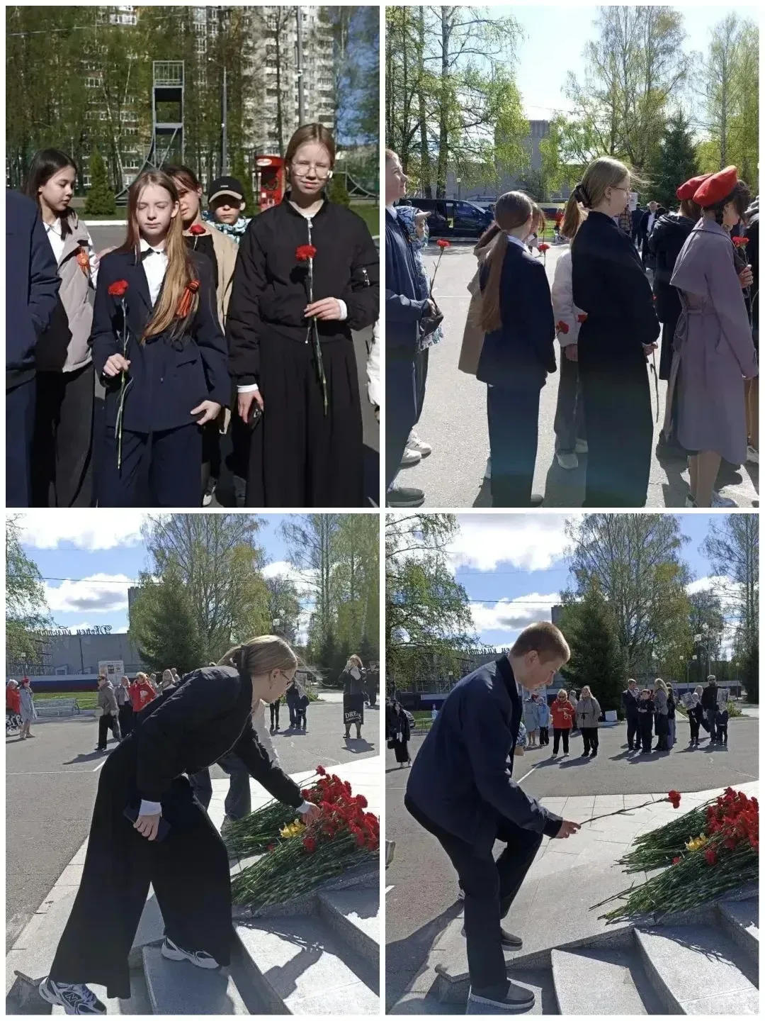 🕊️9 мая ученики 6б класса вместе с классным руководителем Волжаниной Валентиной Борисовной, приняли 