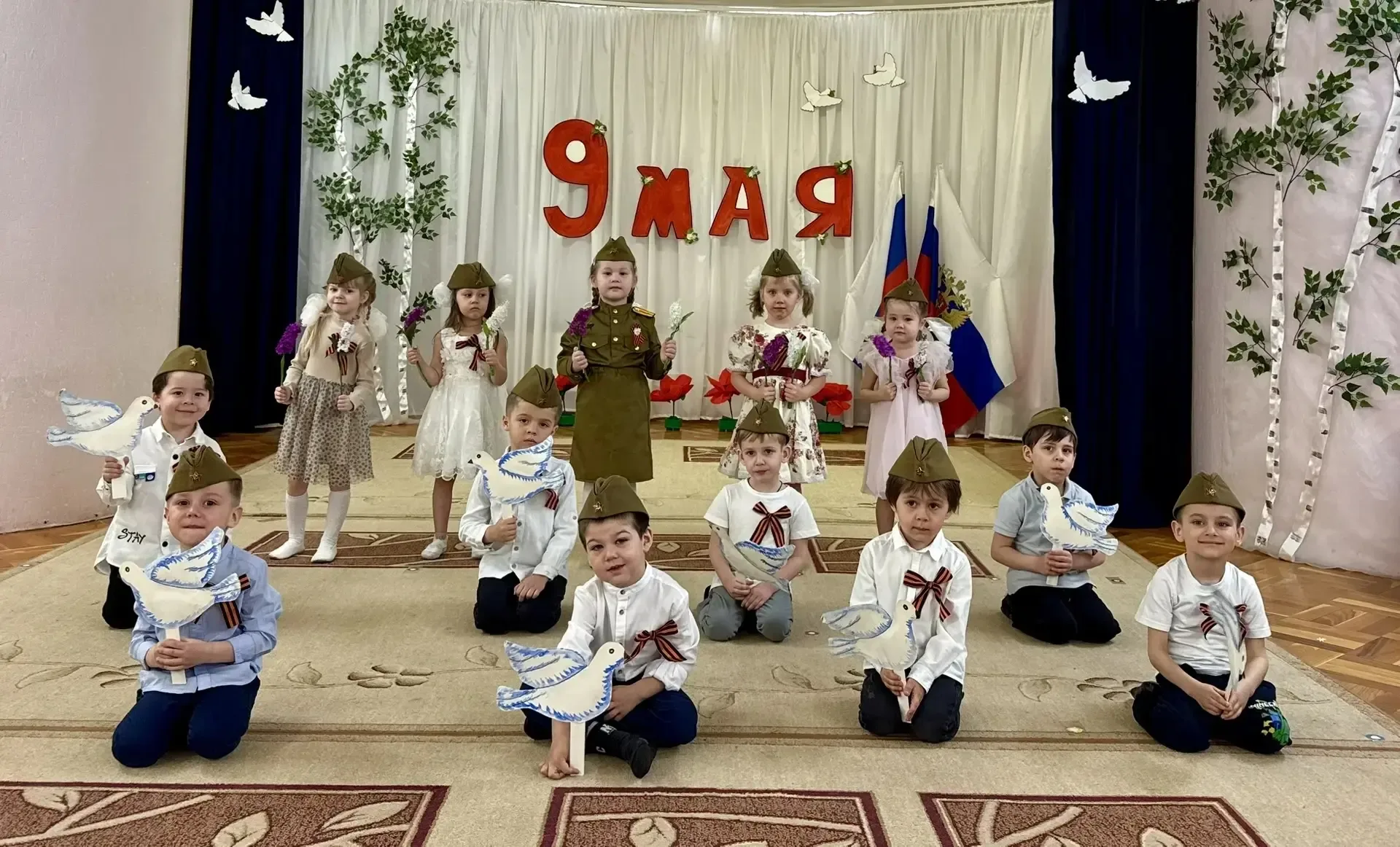 Дошкольники в строю памяти: праздник ко Дню Победы  🎖В преддверии 9 Мая в дошкольном отделении состо