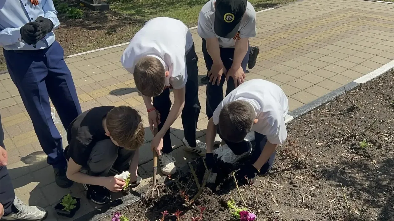 🌺 Память в сердце, забота в делах: «Алая гвоздика» в нашей гимназии  Наши обучающиеся приняли участи