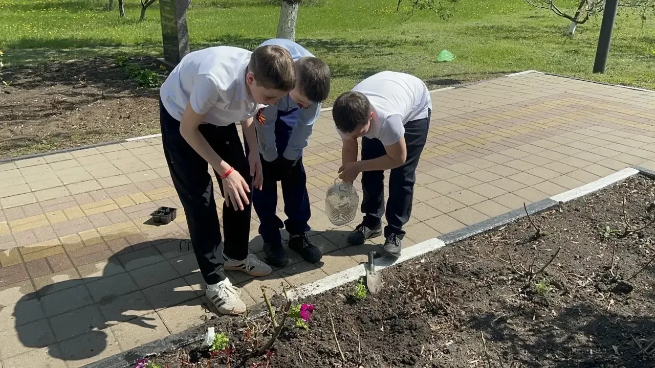 🌺 Память в сердце, забота в делах: «Алая гвоздика» в нашей гимназии  Наши обучающиеся приняли участи
