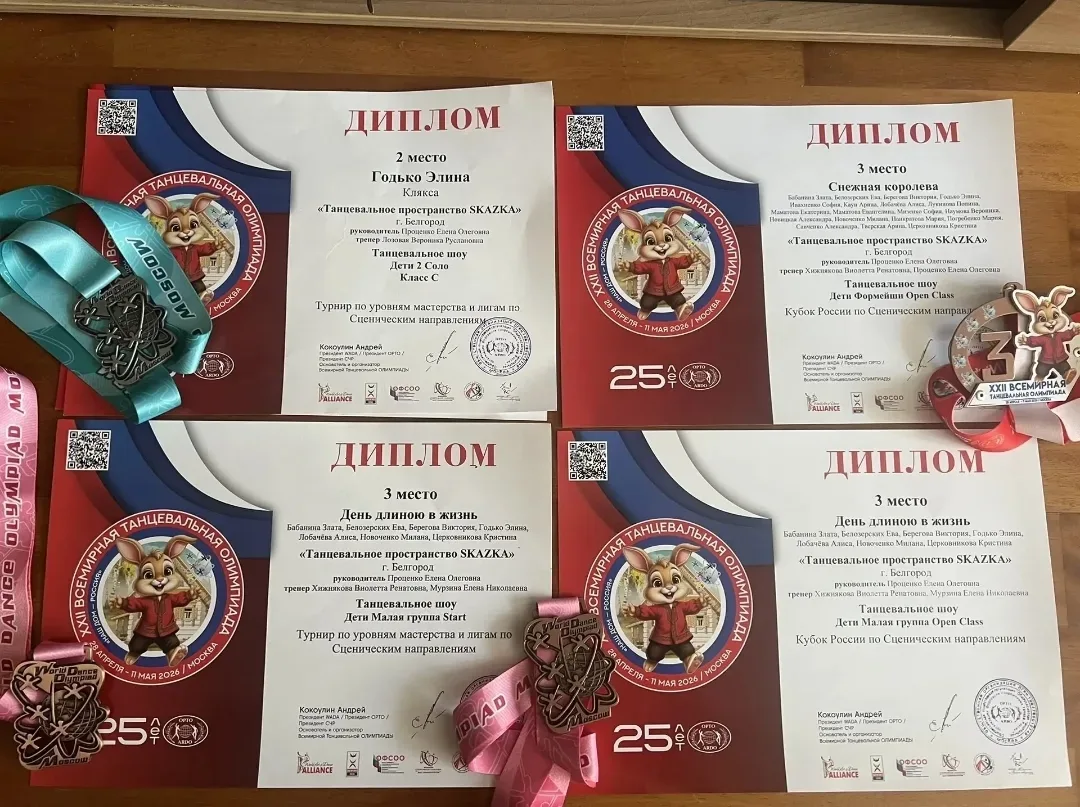 Поздравляем ученицу 5 «В» класса 🏆Годько Элину с успешным участием в крупнейшем танцевальном событии