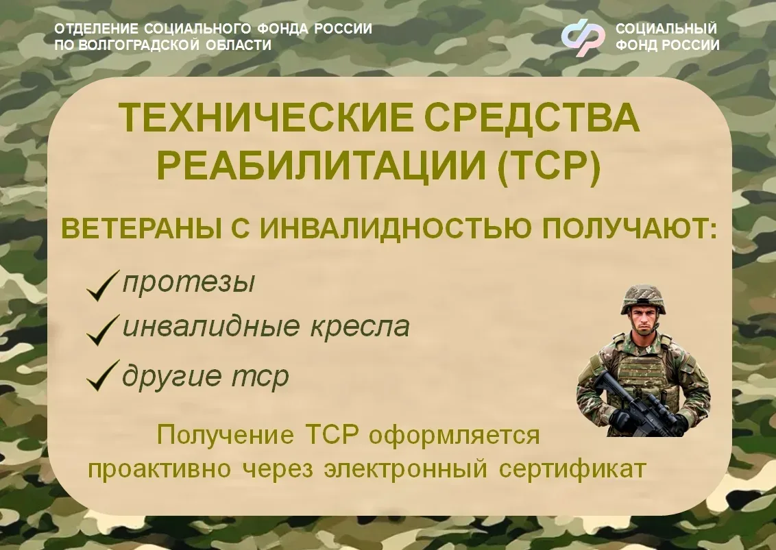 Какие меры поддержки получают волгоградцы- участники СВО от регионального Отделения СФР   Социальный