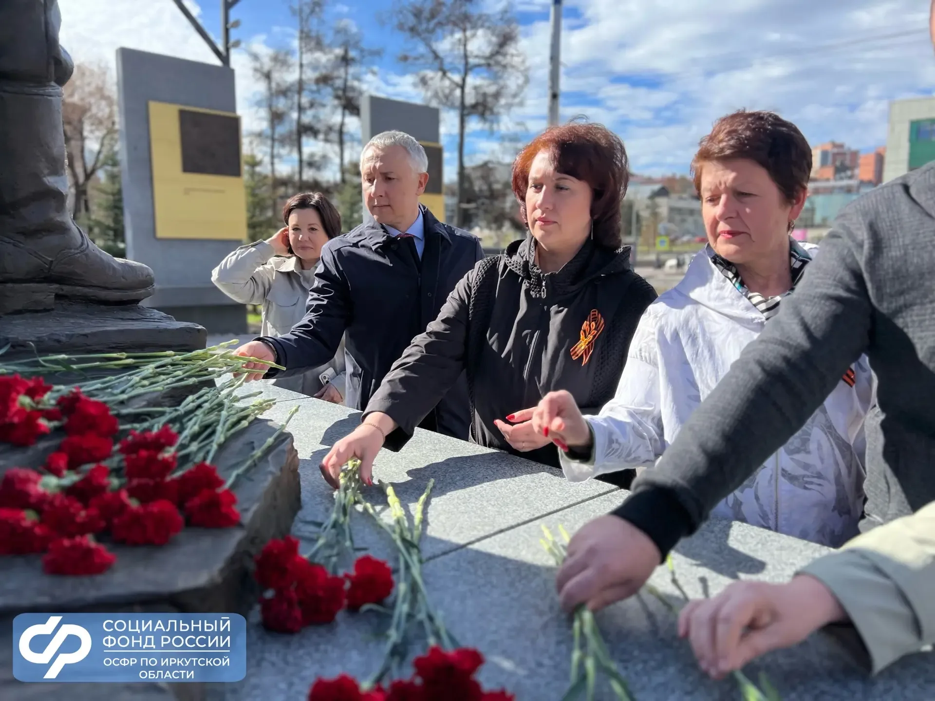 Отделение СФР по Иркутской области присоединилось к праздничным акциям ко Дню Победы.   Традиционно 