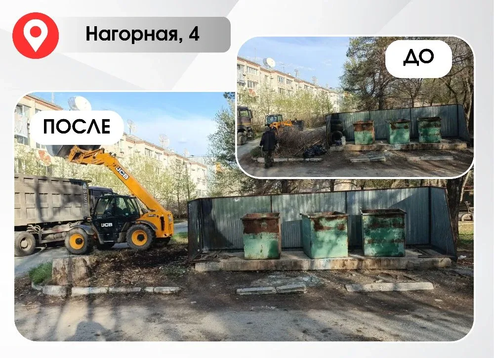 #работы_в_округе  В микрорайонах округа проводятся работы по очистке контейнерных площадок.  ✔️Особо
