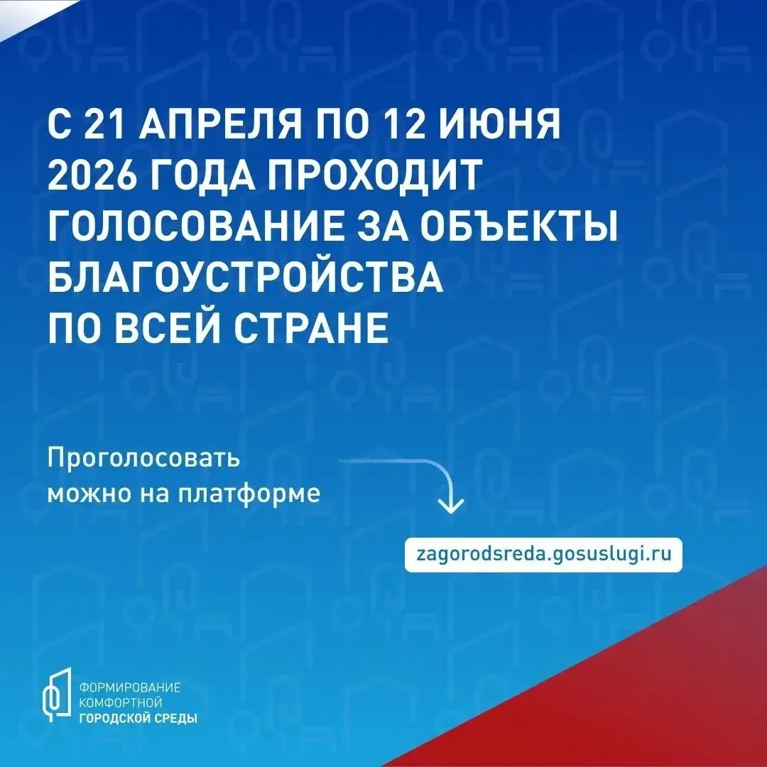 Продолжается голосование за территории для благоустройства по программе «Формирование комфортной гор