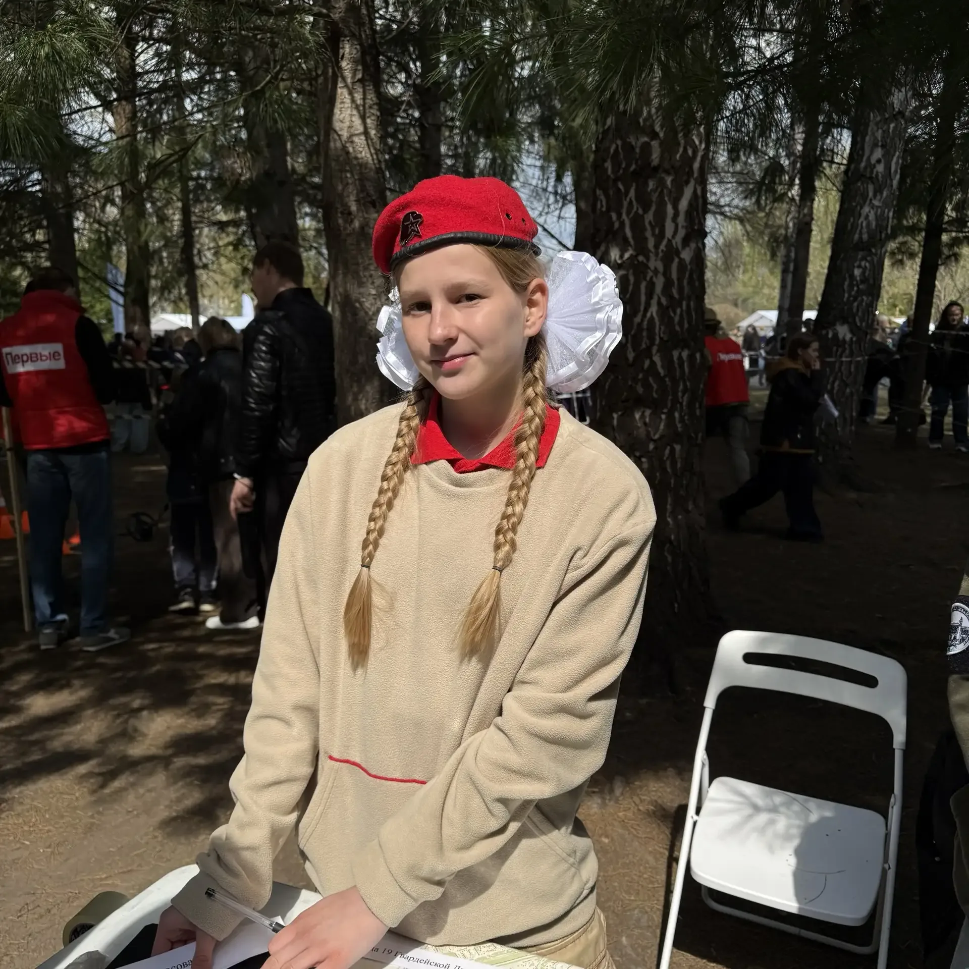 Юнармейцы, «Движение Первых» и ТГПУ отметили День Победы на площади Новособорная  Юнармейский отряд 