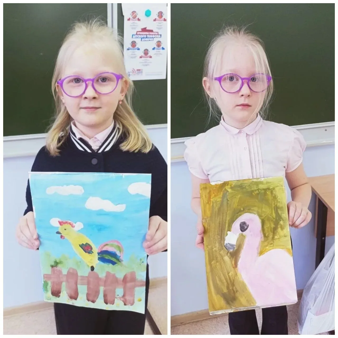 🎨 В «Волшебной акварели» (руководитель кружка Е.В. Корнеева) дети научились рисовать птиц - экзотиче