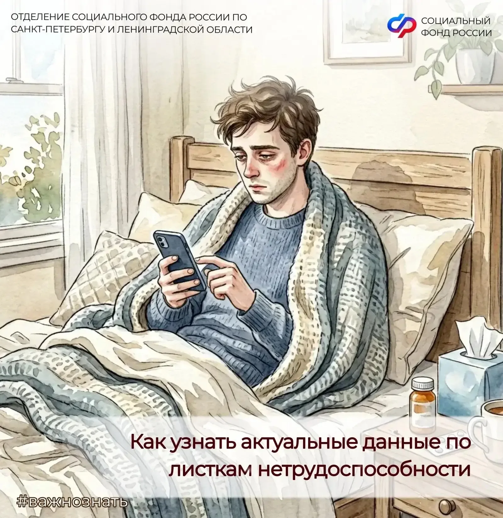 ✅Актуальные данные по листкам нетрудоспособности можно получить через портал «Госуслуги».🤕  💻Чтобы п