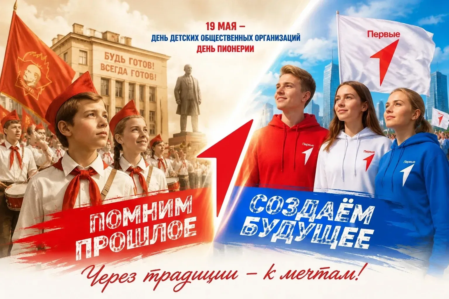 🇷🇺 19 мая — День детских общественных объединений!    Сегодня мы поздравляем всех, кто делает детств