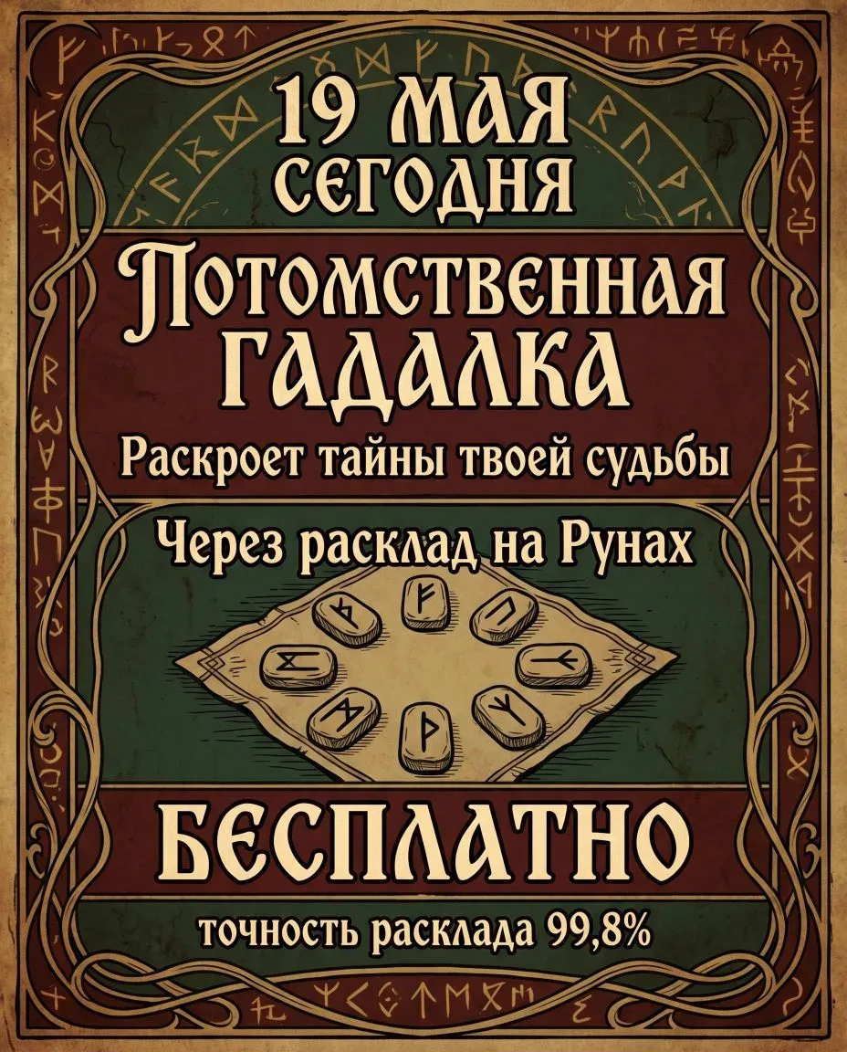 🔮🔮 ПОЛУЧИТЕ БЕСПЛАТНЫЙ РАСКЛАД ОТ СЕРТИФИЦИРОВАННОГО РУНОЛОГА С ОПЫТОМ БОЛЕЕ 14 ЛЕТ  Сегодня всем по