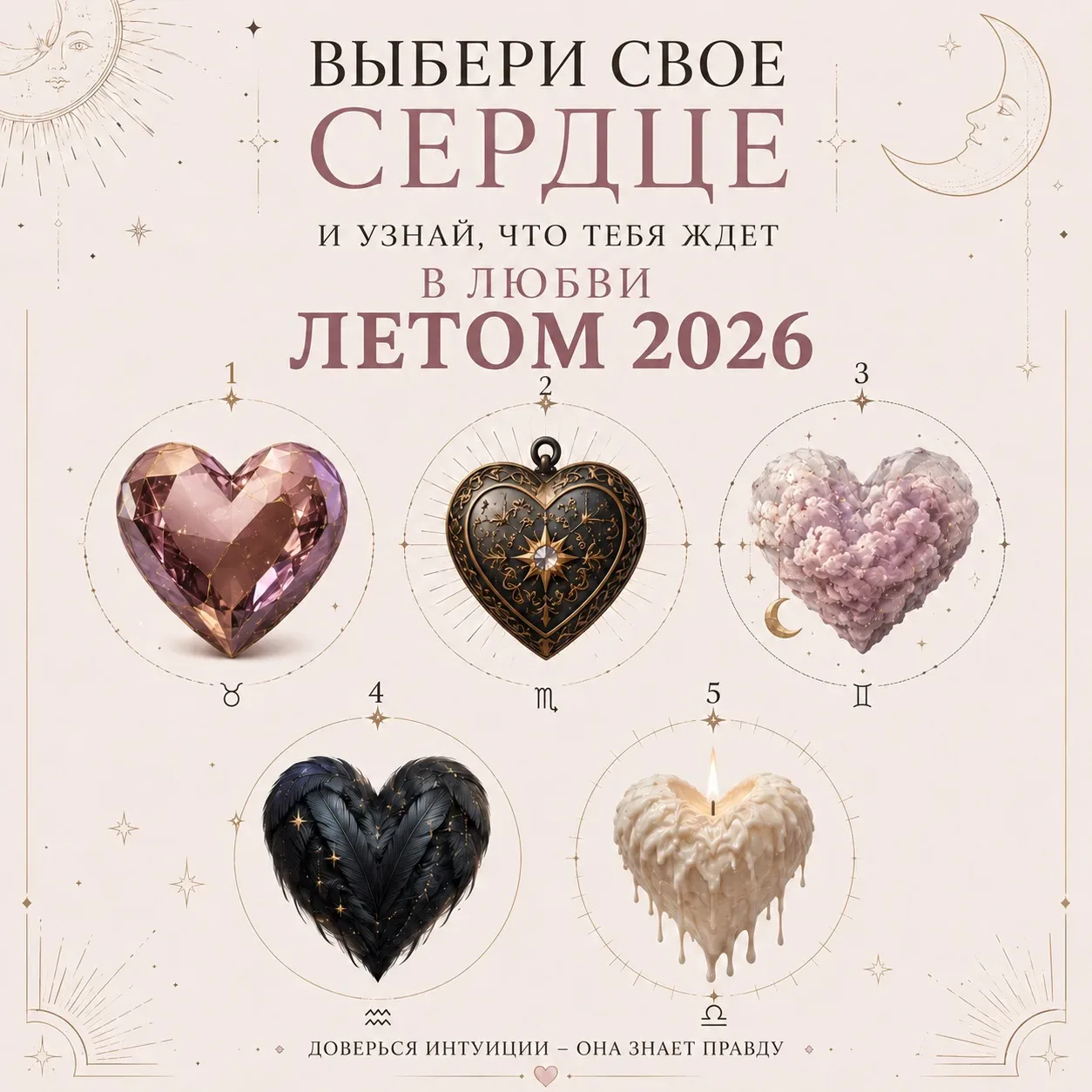 Лето 2026 станет особенным в любовной сфере для многих …  Но что именно ждет тебя?  Выбери одно серд