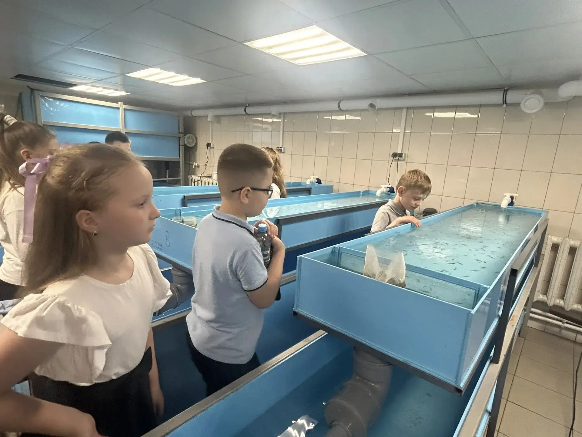🐟 Путешествие в мир науки: 4Э класс на Дне открытых дверей в НИИ рыбного хозяйства! 🐟  Учащиеся 4Э к