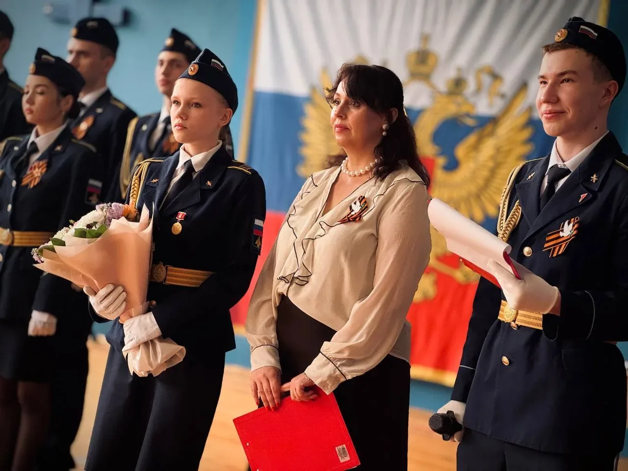 В #КадетскаяШкола45 состоялось торжественное мероприятие «Прощание с кадетской семьёй. Эстафета поко