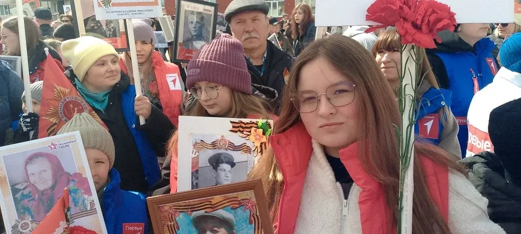 🕊️Первые лицея на шествие Бессмертного полка  Ребята участники первичного отделения нашего лицея про