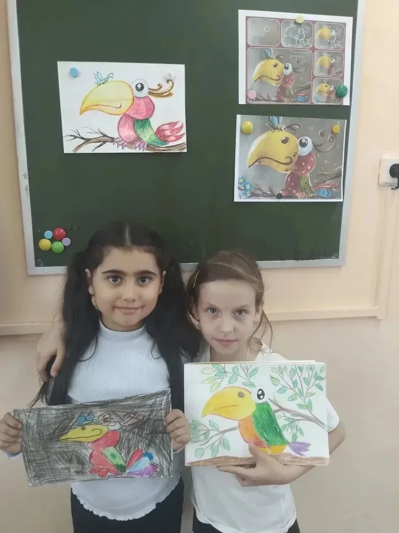 🖼На внеурочнрй деятельности под руководством Мешковой Л. М. рисовали пастелью. На первый взгляд може