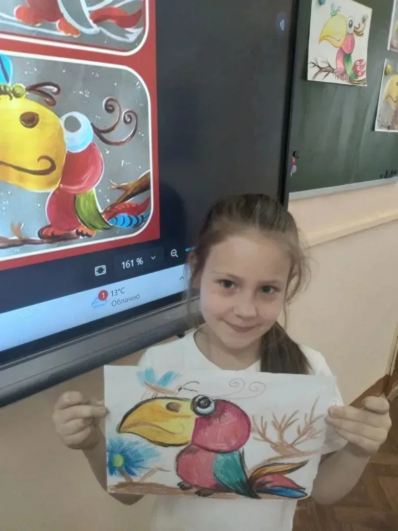 🖼На внеурочнрй деятельности под руководством Мешковой Л. М. рисовали пастелью. На первый взгляд може
