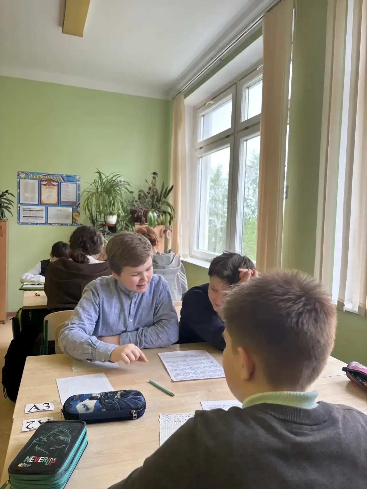 Ученики 5М- 1 математического класса приняли участие в математической игре «Карусель», задания мы по