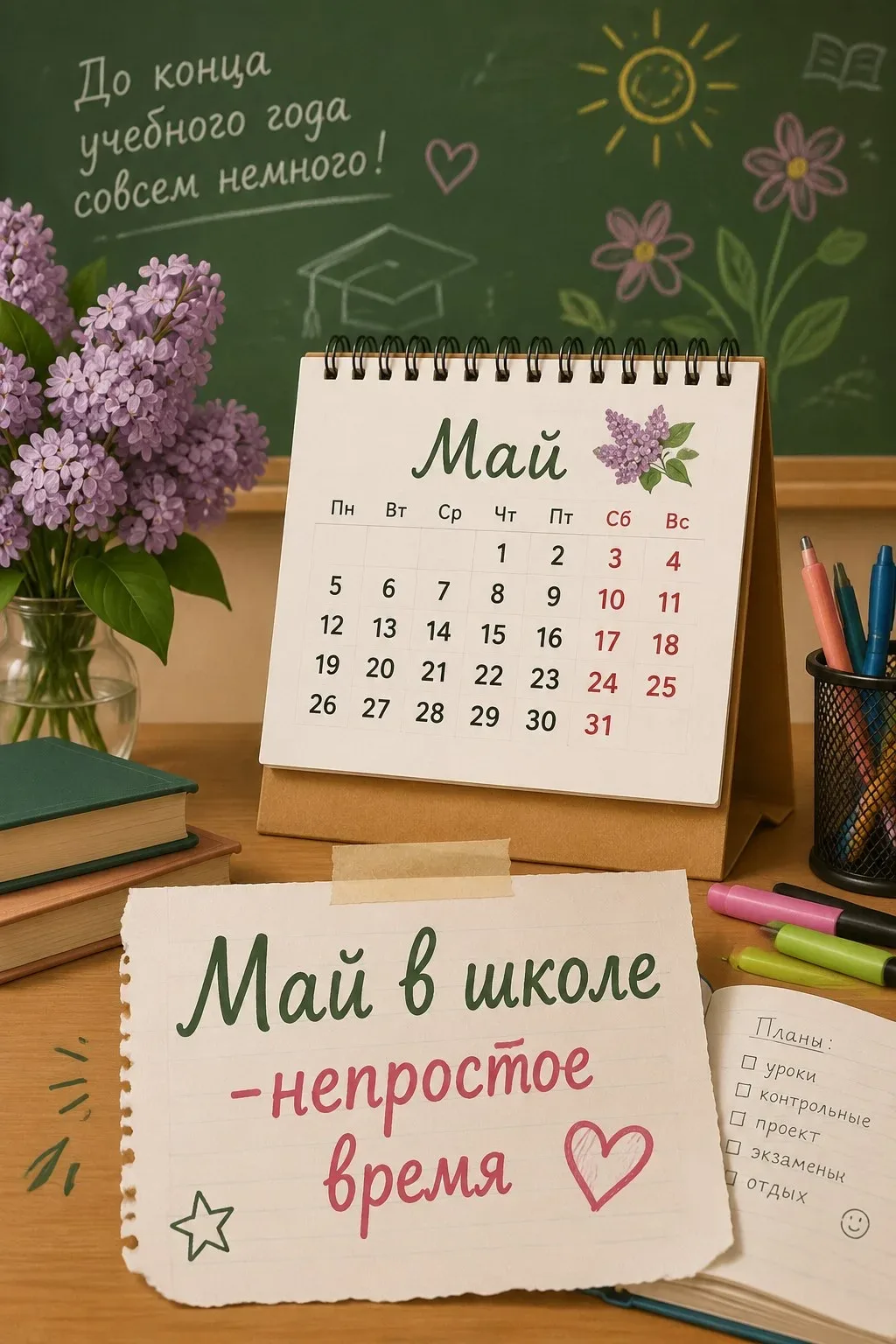 Май в школе — это отдельный вид марафона.  У детей уже мысли о каникулах, солнце и свободных утраx. 