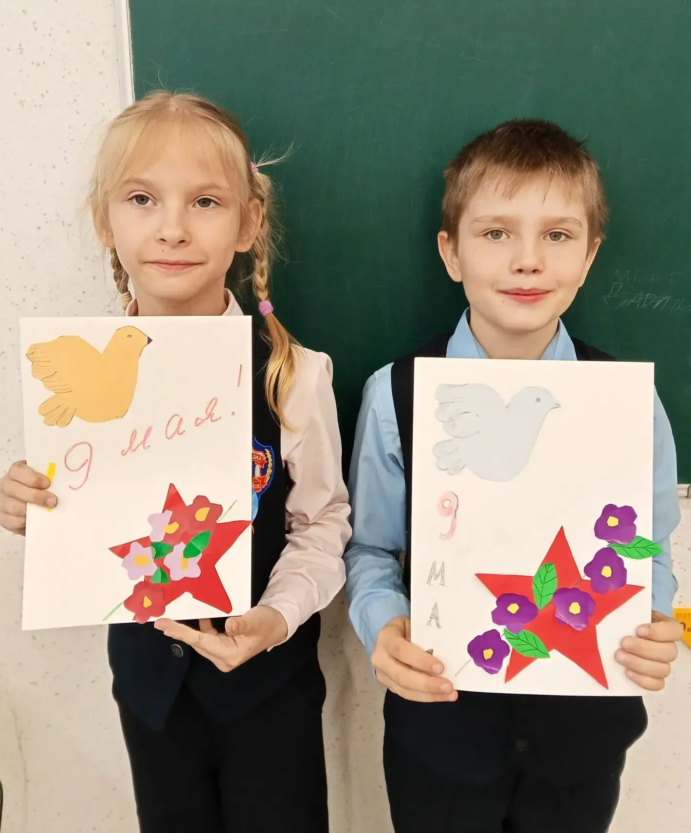 🎨 Творчество с душой: юные дизайнеры готовят поздравления! 🕊️  Май — самый торжественный и патриотич