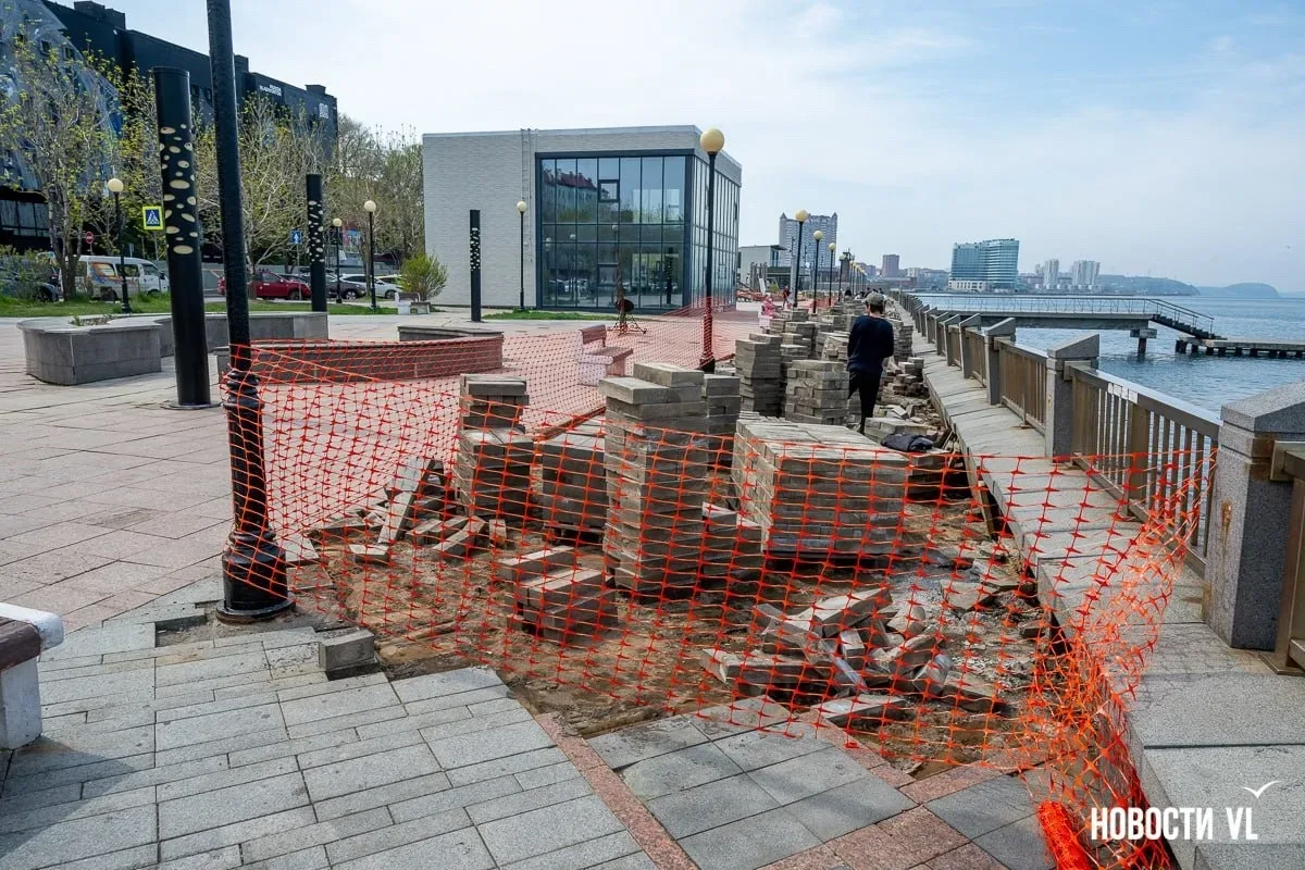 Во Владивостоке до конца лета перекрыли набережную у «Олимпийца» на реконструкцию  В прошлом году во
