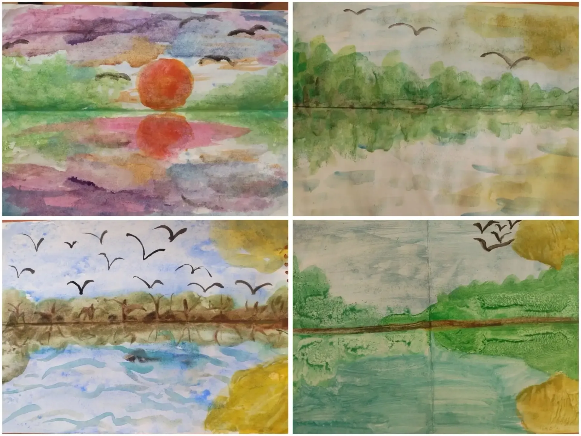 🎨Лето в технике монотипии — от 2 «В»  Ребята из 2 «В» на уроке ИЗО попробовали себя в монотипии — со