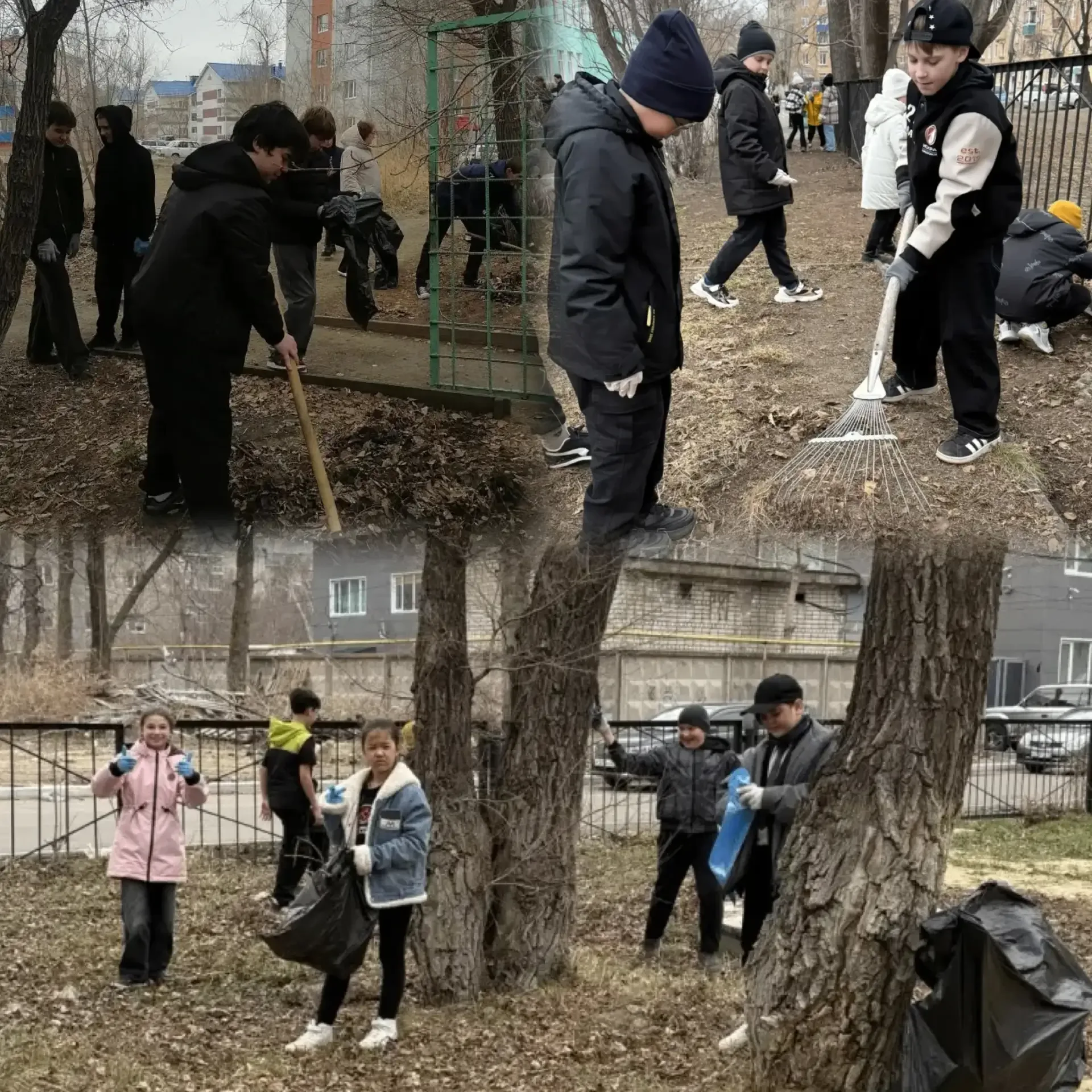 ✅ 30 апреля тысячи комсомольчан вышли на общекраевой субботник. 🍃   Учащиеся и педагоги Центра образ