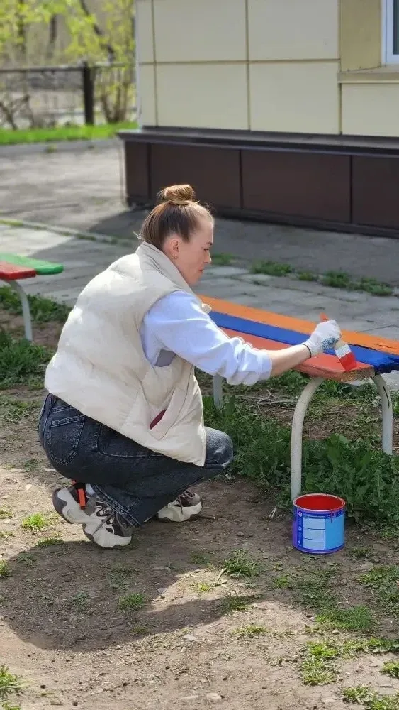 Дело не в граблях, а в единстве! ❤️  Сегодня на территории начальной школы нашего Центра образования