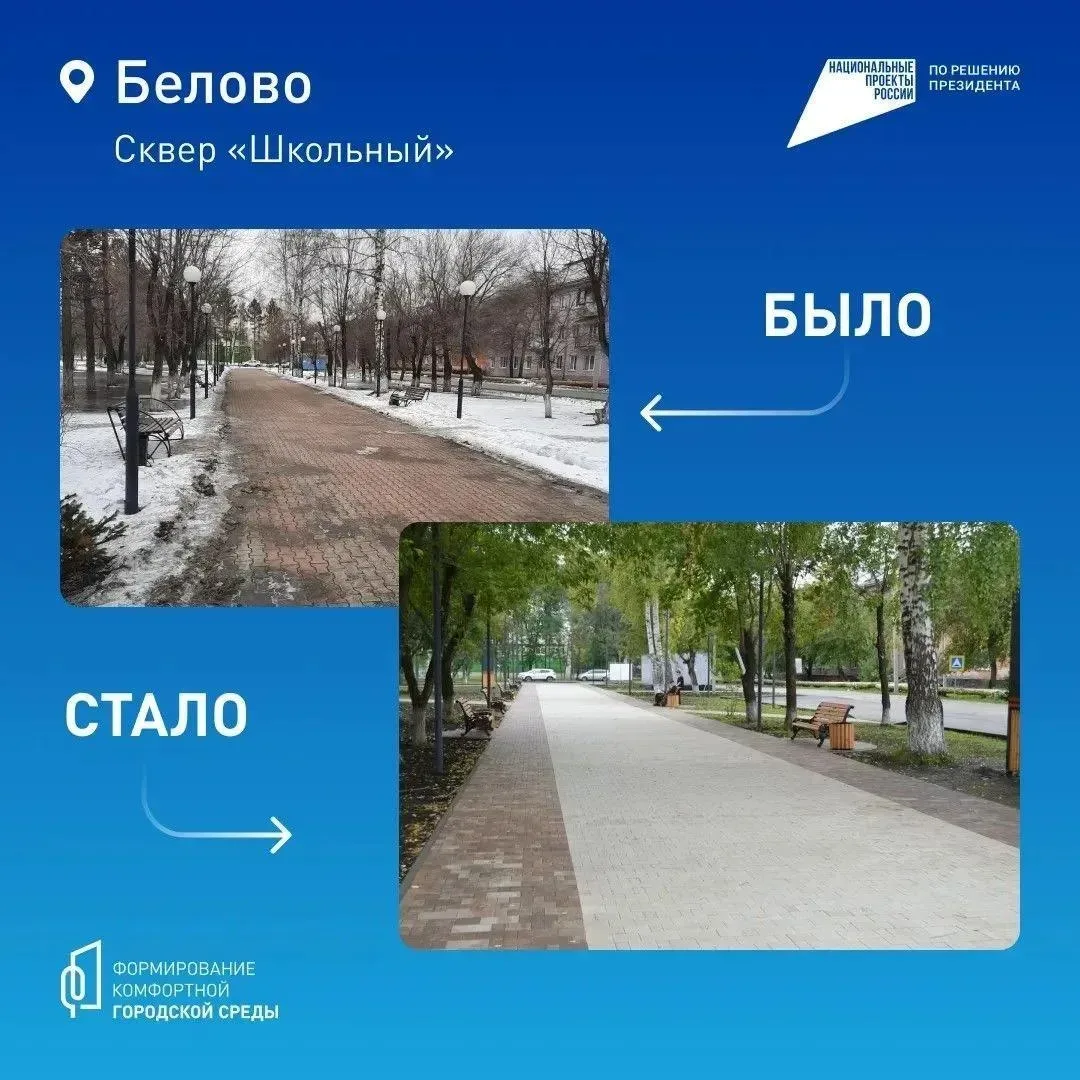 🌳 В Кузбассе продолжается Всероссийское онлайн-голосование за объекты благоустройства, которые будут