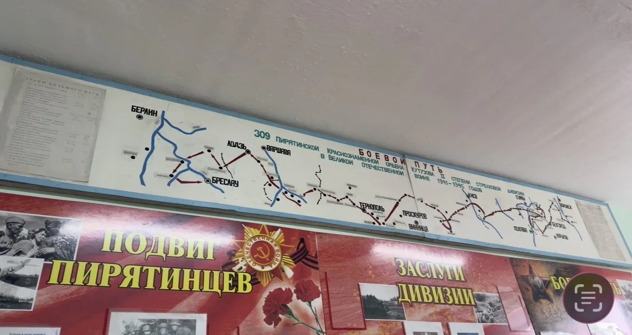 Ученики нашей школы посетили Музей 309‑й Пирятинской стрелковой ордена Кутузова II степени дивизии, 