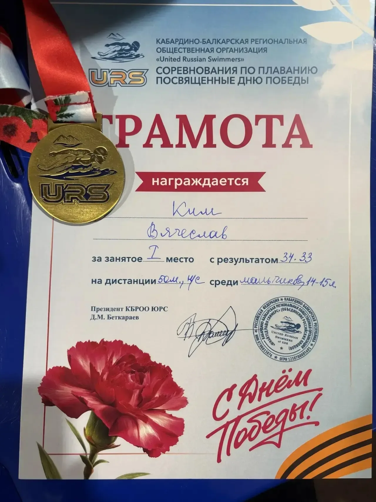 2.05.26 в Нальчике состоялись соревнования по плаванию, посвященные 81-летию со Дня Победы , организ
