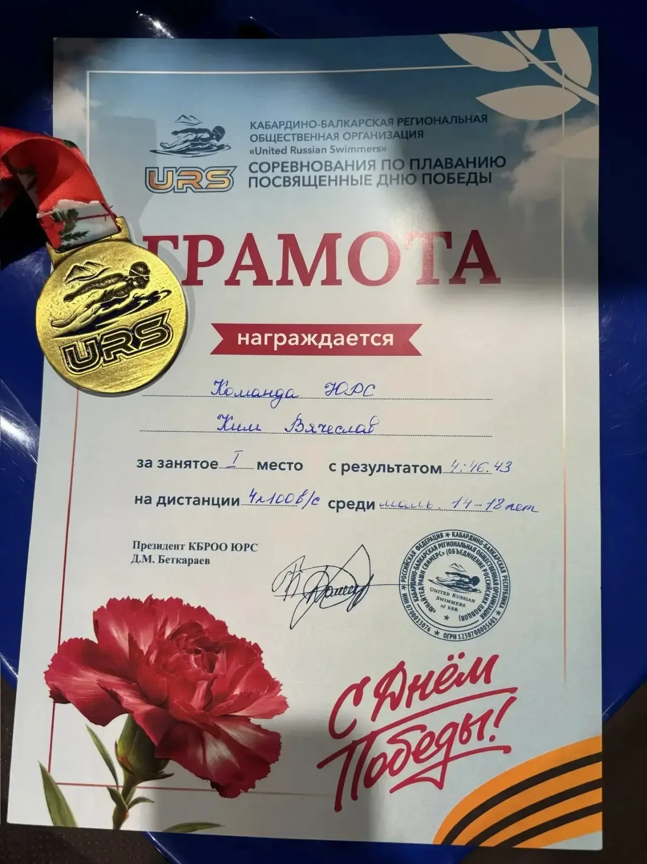 2.05.26 в Нальчике состоялись соревнования по плаванию, посвященные 81-летию со Дня Победы , организ