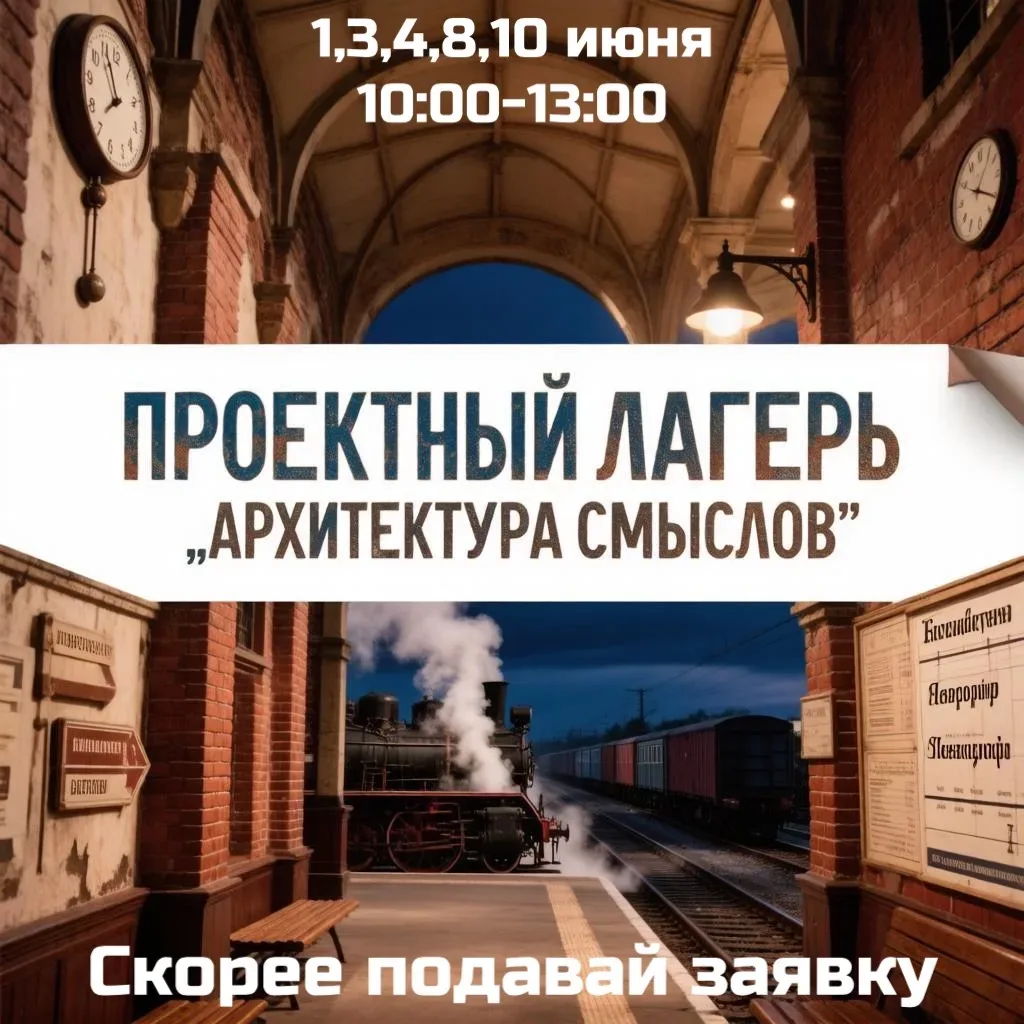 Проектный лагерь «Архитектура смыслов»!  Хочешь попробовать себя в роли архитектора, инженера и худо