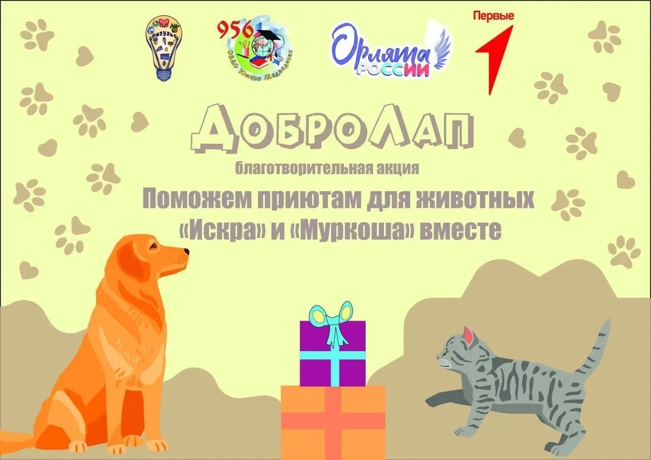 🐾«ДоброЛап»  Завершим учебный год добрыми делами и сделаем мир для четвероногих друзей лучше!  🐶🐈‍⬛Д