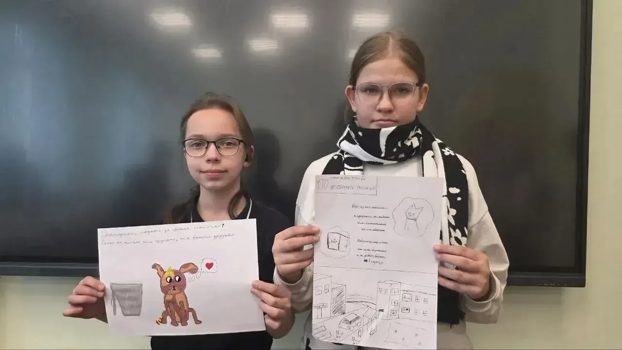 🐾 Наши активисты — за ответственное отношение к животным!   ❤️В рамках Всероссийской акции «Носики П
