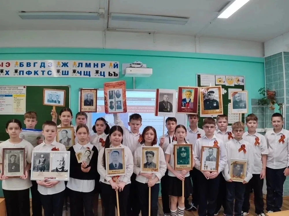 💫В преддверии празднования дня Великой Победы все ученики нашей школы приняли участие в акции "Бессм