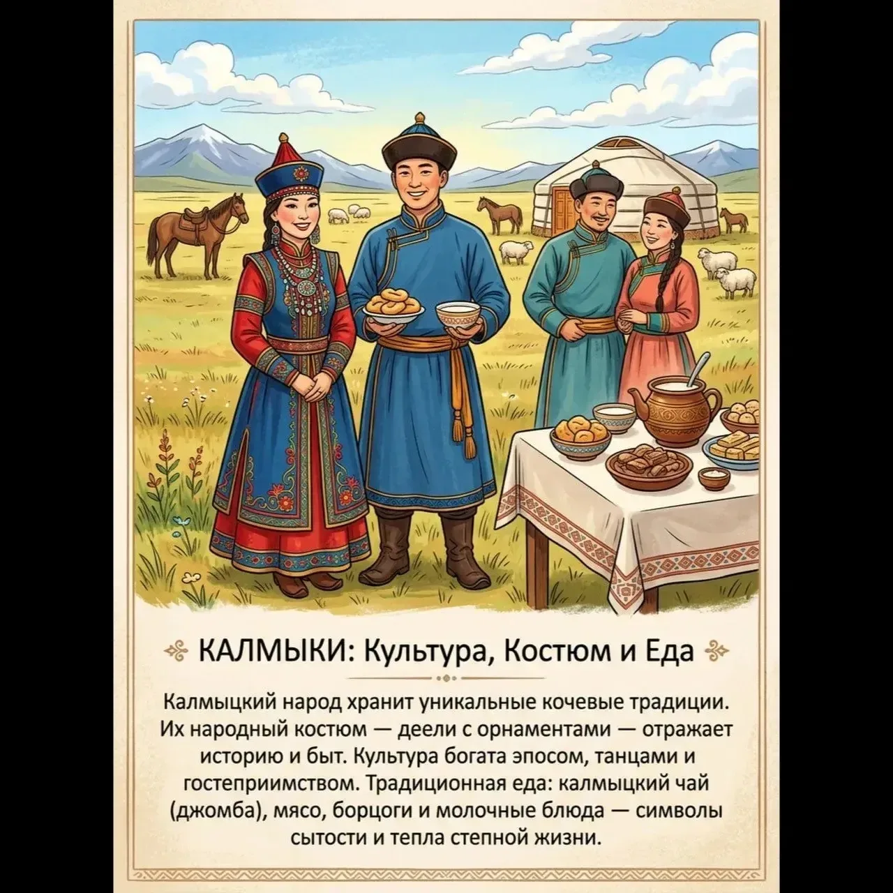 ✨ Шесть народов — одна страна  🌍 Активисты первичного отделения нашей школы рассказали о шести нацио