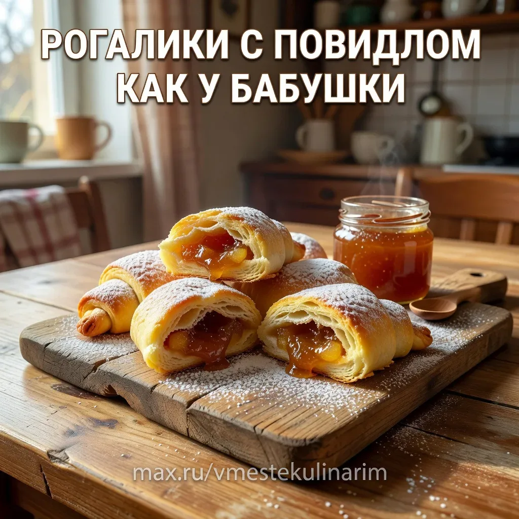 РОГАЛИКИ С ПОВИДЛОМ КАК У БАБУШКИ — ТЕСТО БЕЗ ЯИЦ ТАЕТ ВО РТУ, А ГОТОВЯТСЯ ЗА 40 МИНУТ  Помните тот 