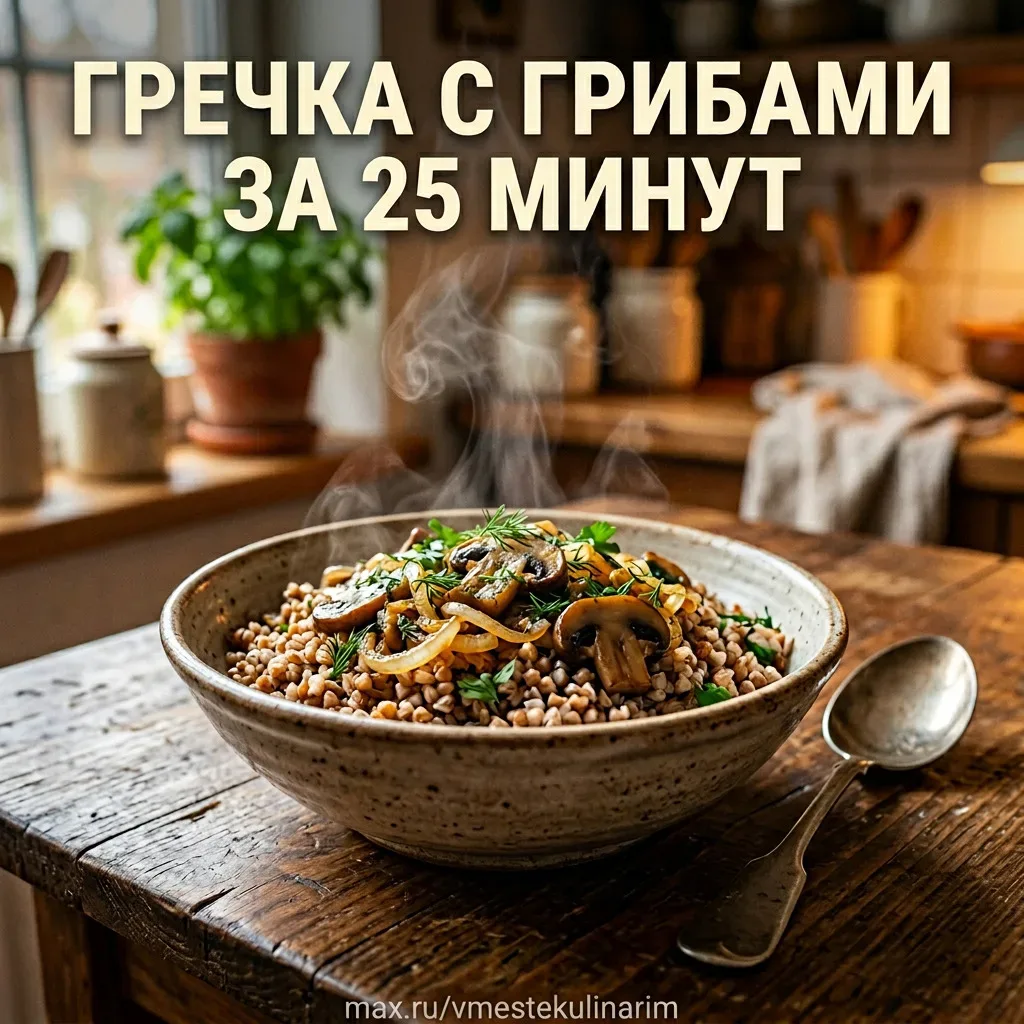 ГРЕЧКА С ГРИБАМИ ЗА 25 МИНУТ — МОЙ МУЖ ДУМАЛ ЧТО Я ГОТОВИЛА ВЕСЬ ДЕНЬ  Это блюдо я делаю уже 15 лет,