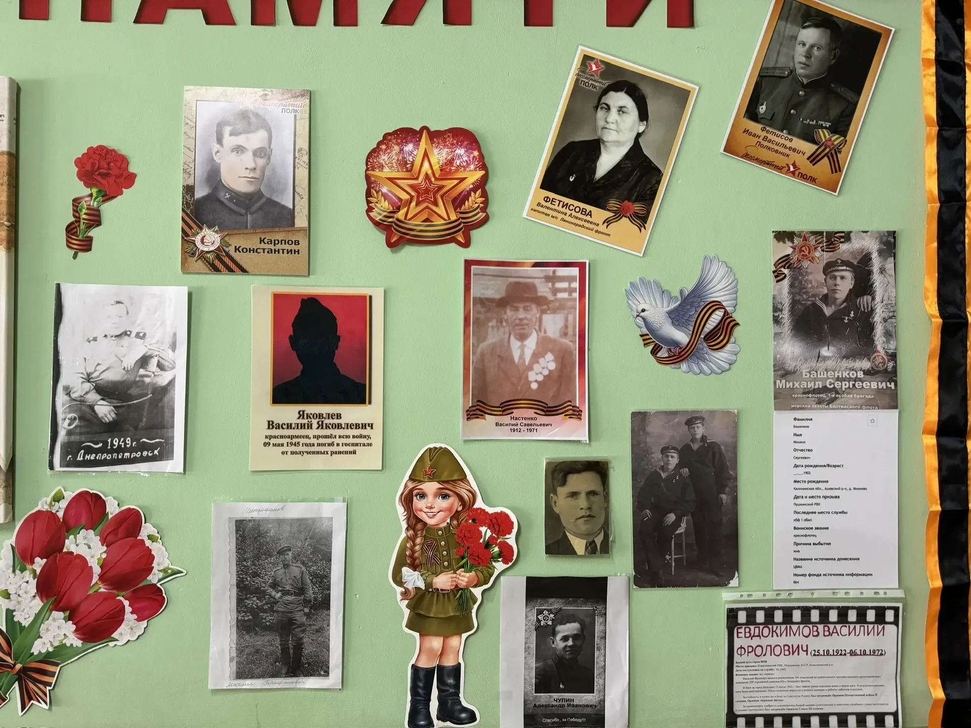 🇷🇺 Портреты Победы: память в лицах  В рамках патриотической акции «Портреты Победы» ученики, родител
