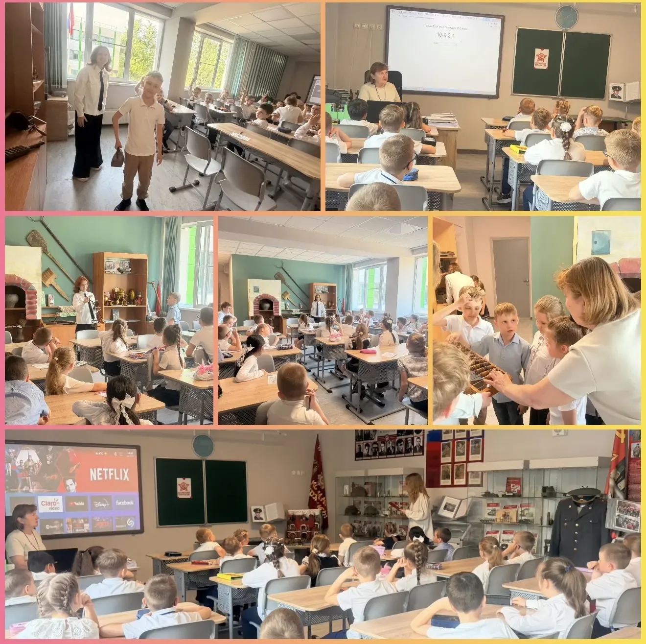 🏫🔍🧒👧Сегодня мальчики и девочки 1В  класса посетили в первый раз школьный музей!!! "Как всё интересно