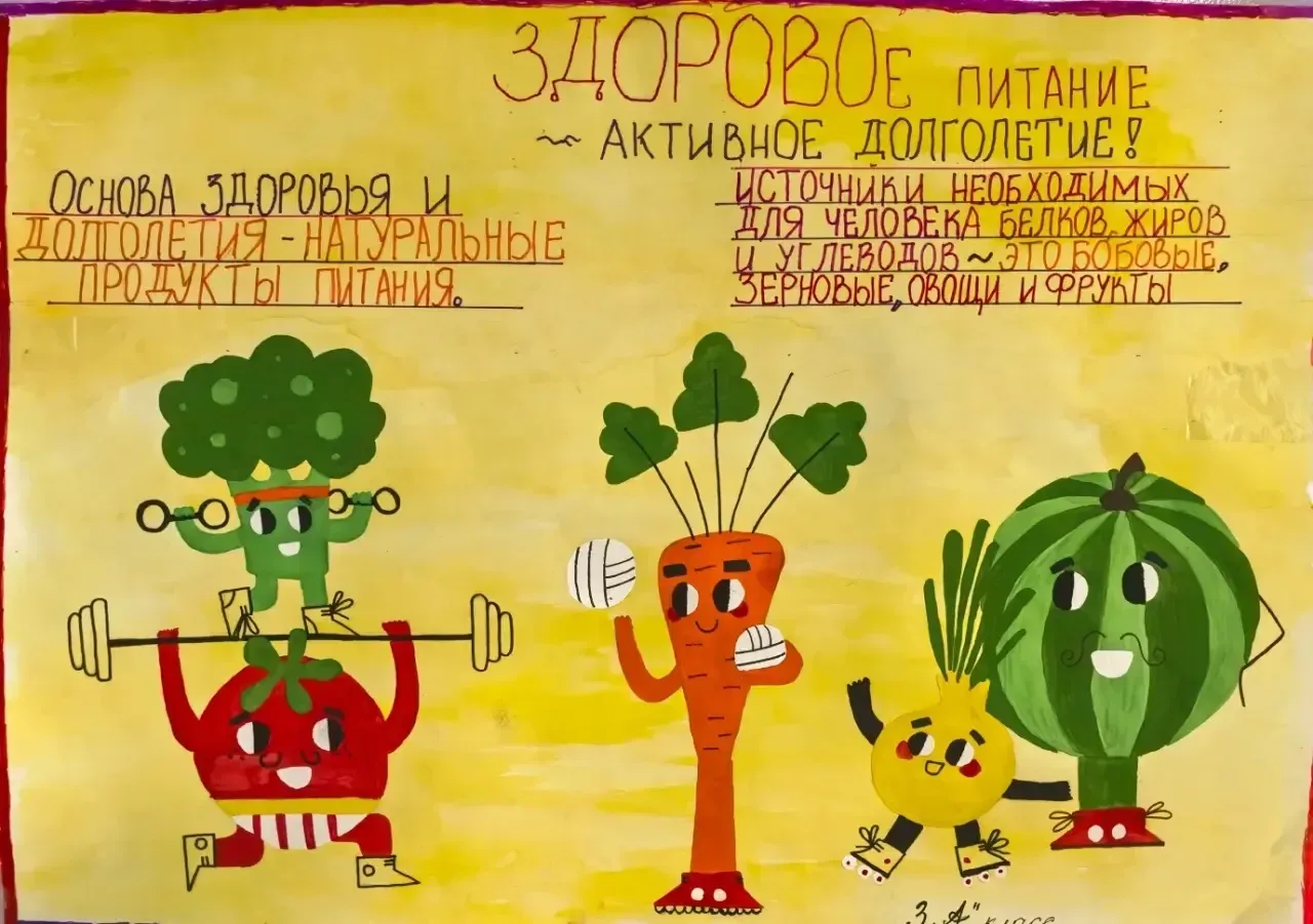🥗С 23 апреля проходил конкурс стенгазет «Мы за здоровое питание»  ✨В нём участвовали учащиеся  1–8 к