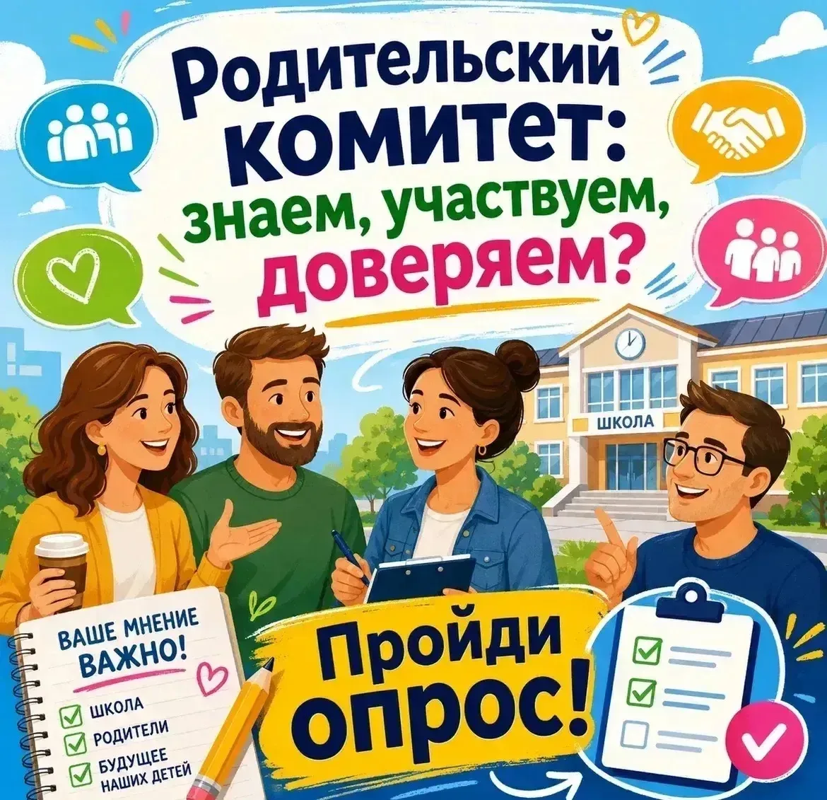Общешкольный родительский комитет: знаем, участвуем, доверяем?   Родительский комитет школы объединя