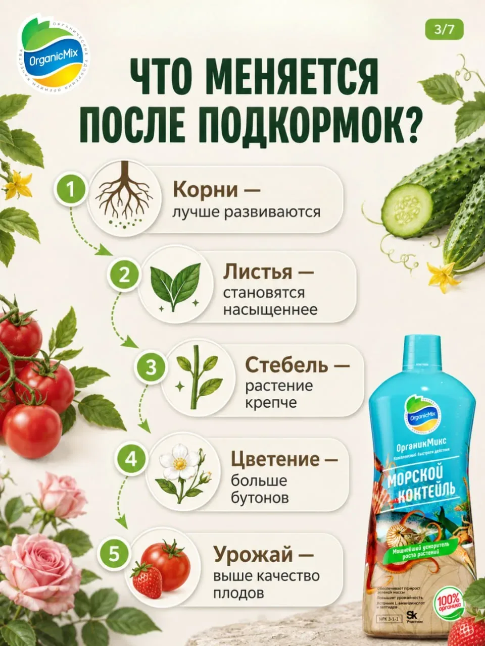 🐟 Четверг — рыбный день в ОрганикМикс  Если после высадки культуры остановились в развитии, это приз