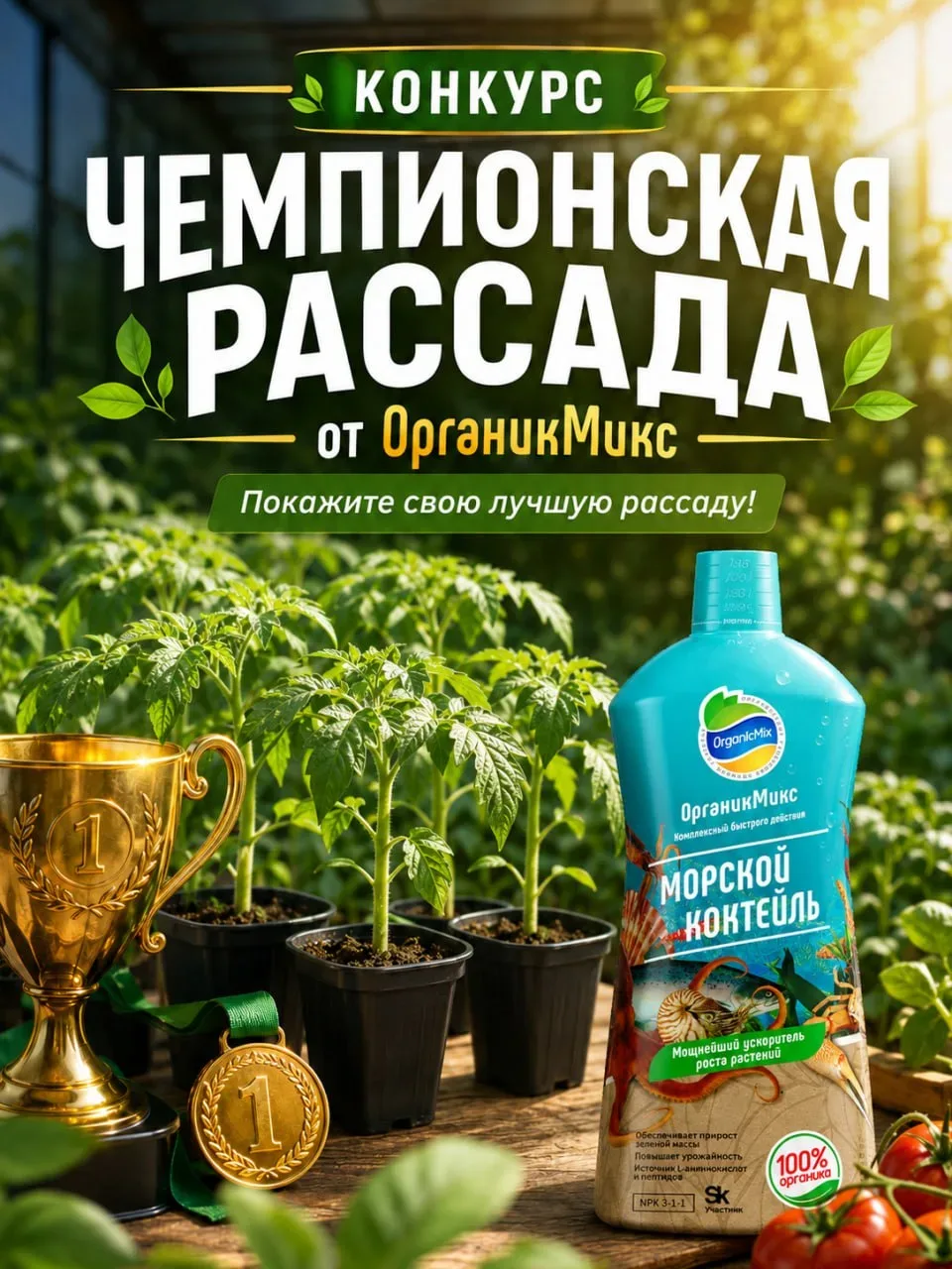 🌱 Во ВКонтакте проходит конкурс «Чемпионская рассада»!  Покажите свою крепкую, красивую, коренастую 